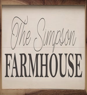 Personalized Name Farmhouse White